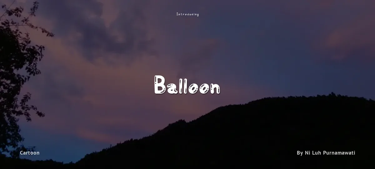Balloon font preview