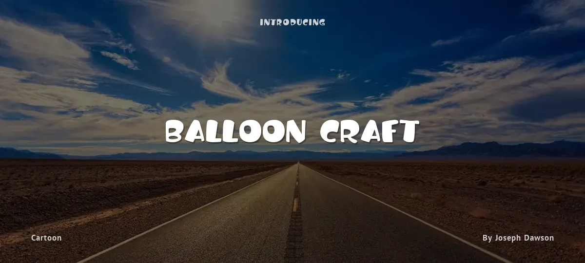 Balloon Craft font preview