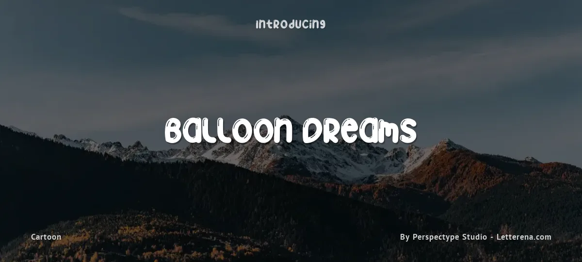 Balloon Dreams font preview