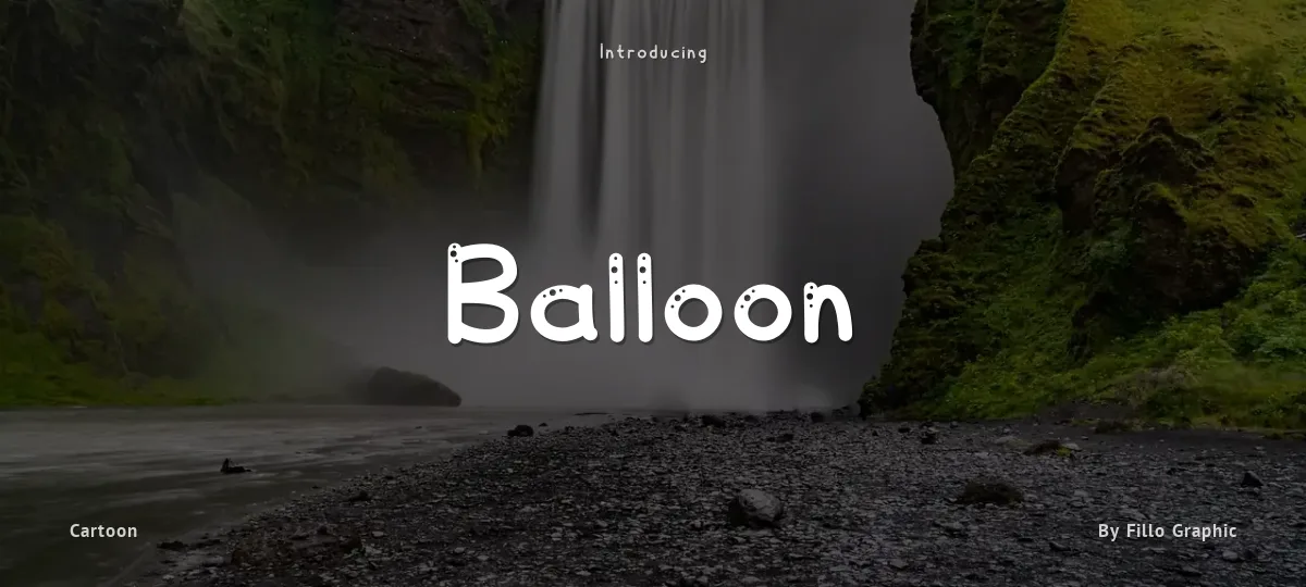 Balloon font preview