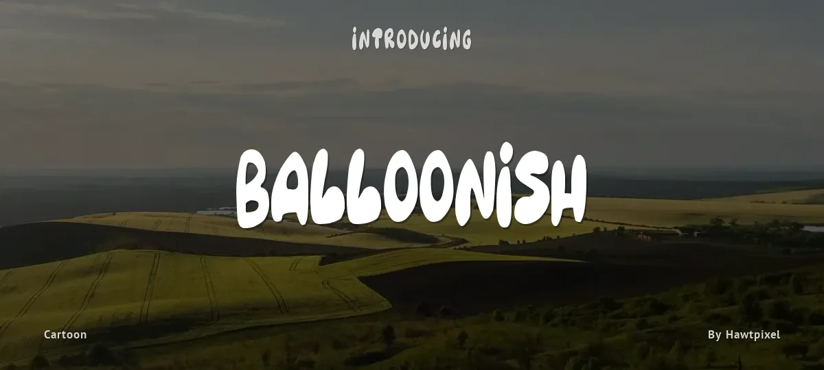 Balloonish font preview