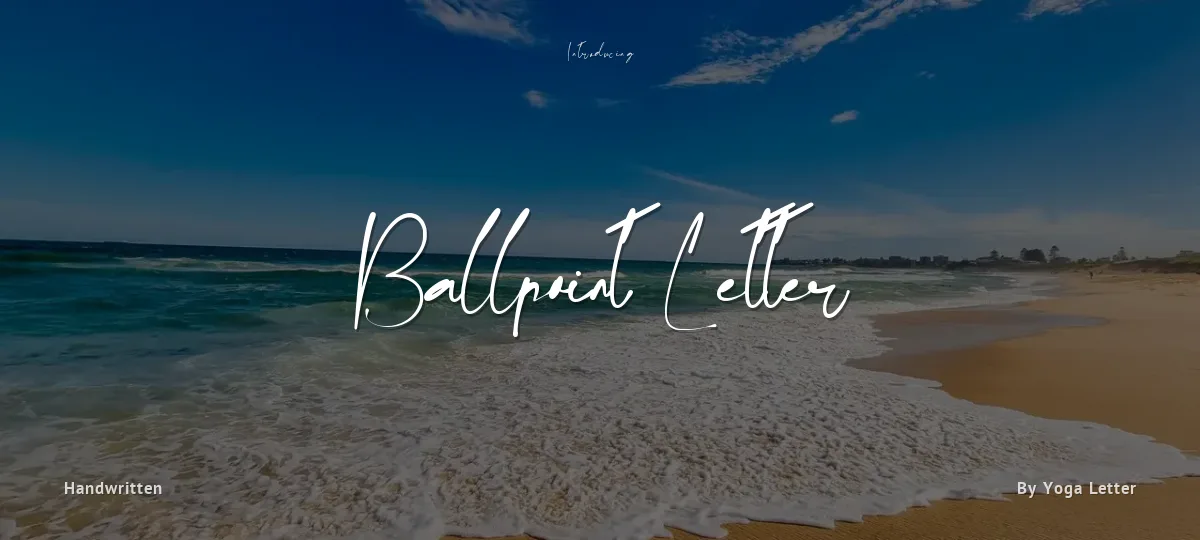 Ballpoint Letter font preview
