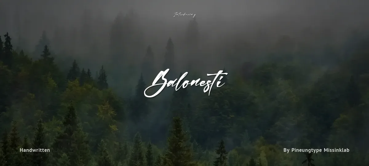 Balonesti font preview