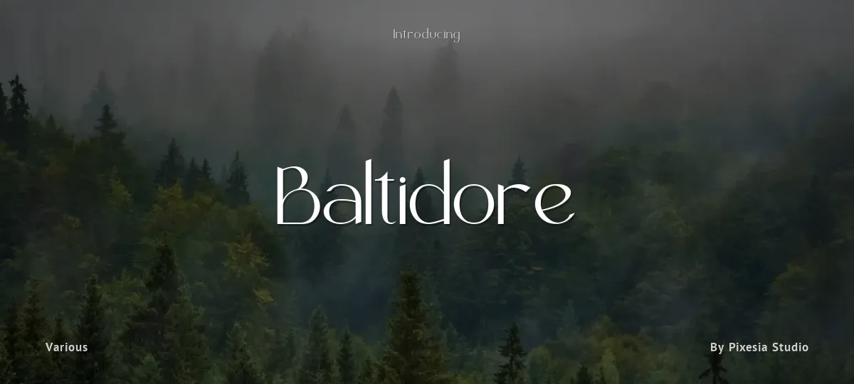 Baltidore font preview