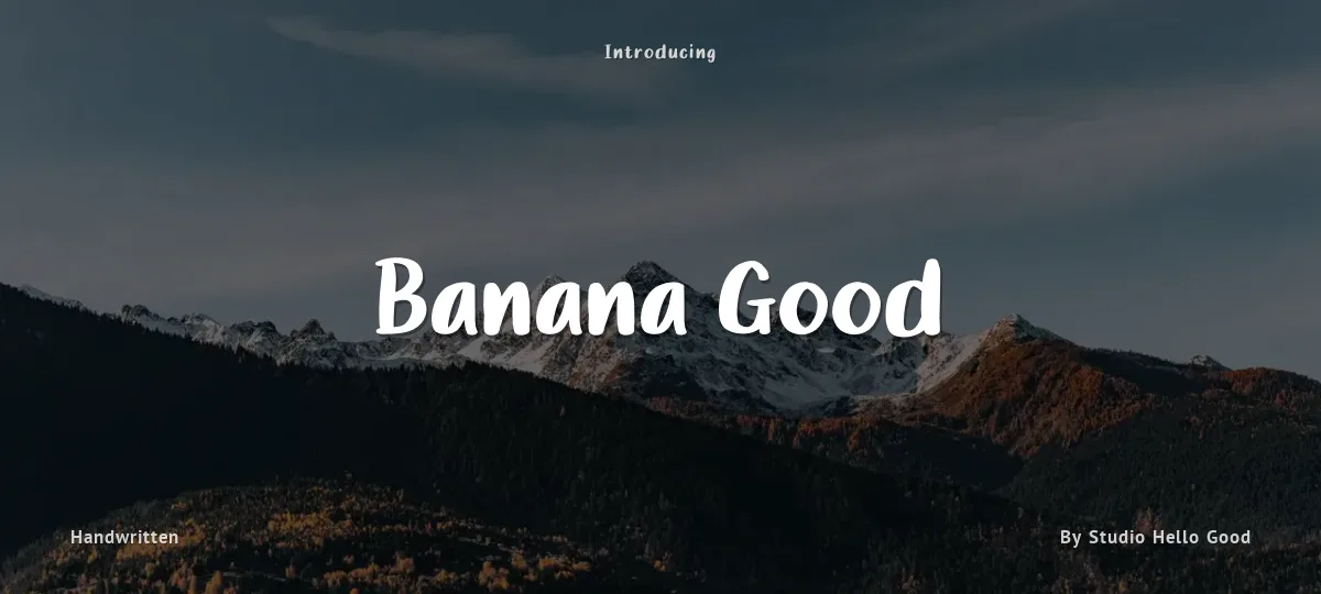 Banana Good font preview