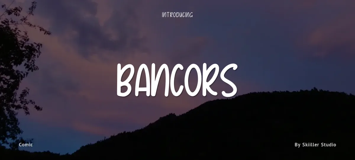 Bancors font preview
