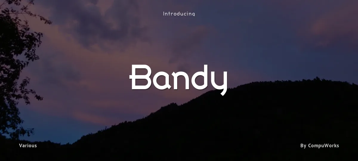 Bandy font preview