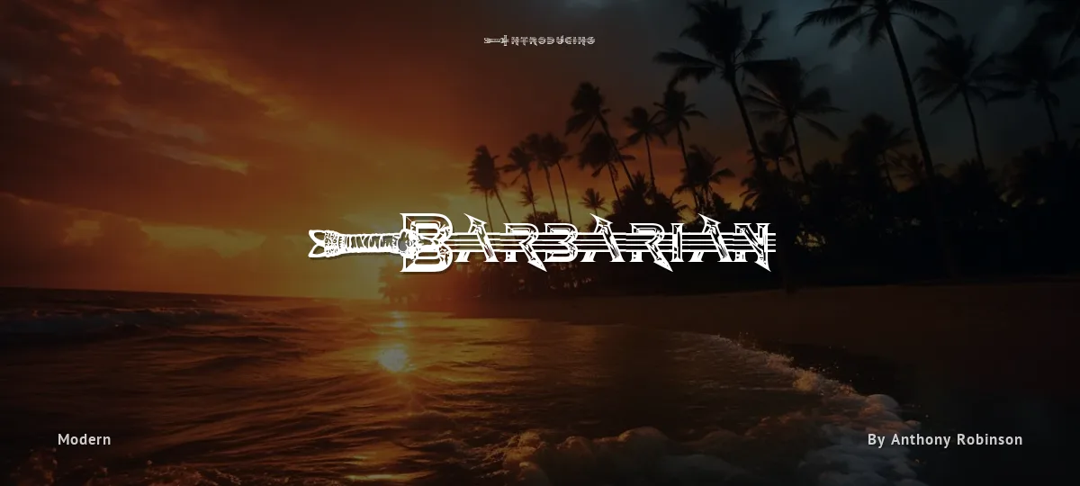 Barbarian font preview