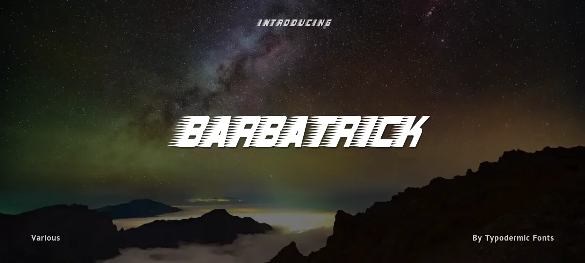 Barbatrick font preview