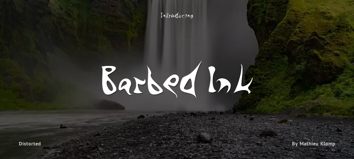 Barbed Ink font preview