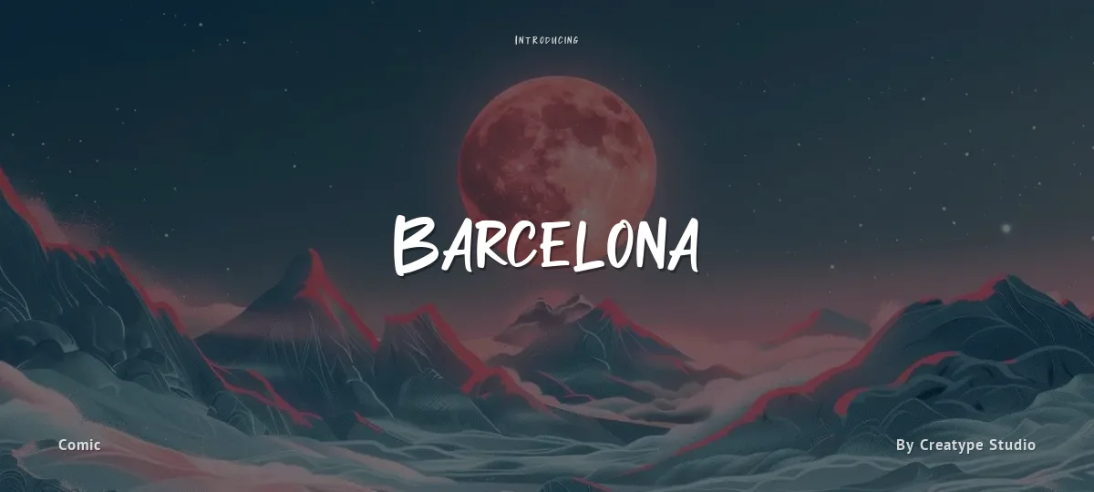 Barcelona font preview