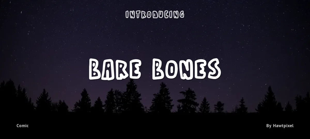 Bare Bones font preview