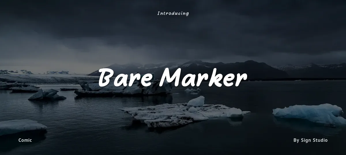 Bare Marker font preview