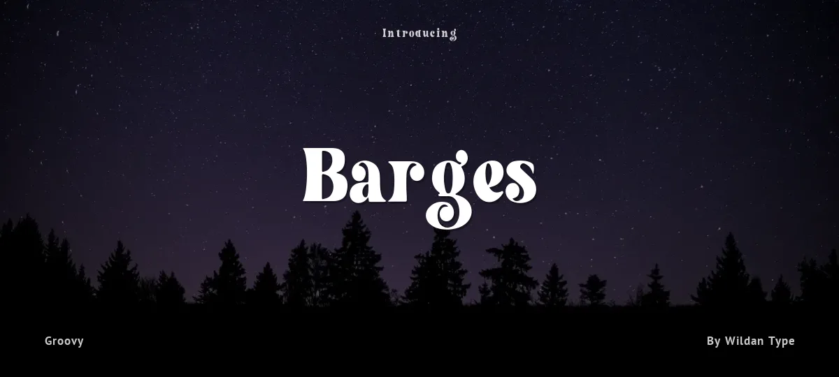 Barges font preview