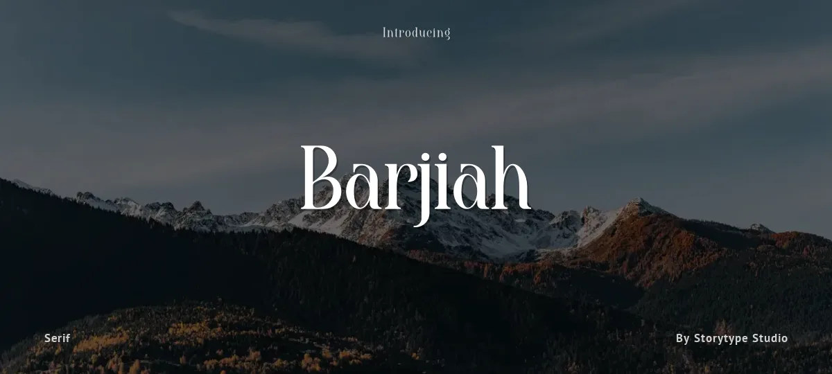 Barjiah font preview