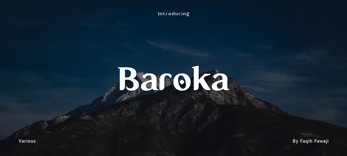 Baroka font preview