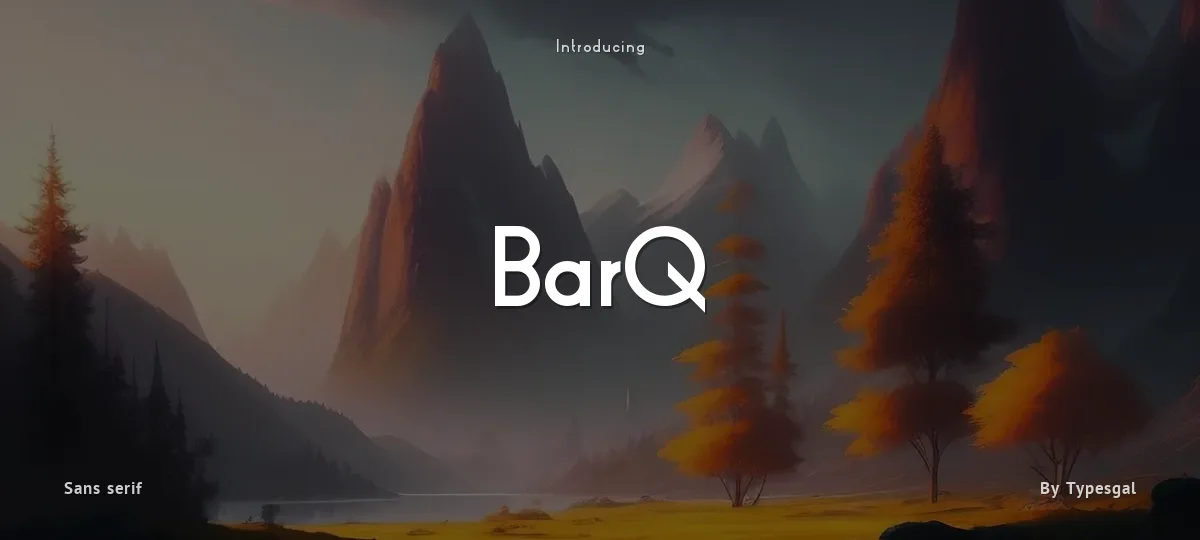 BarQ font preview