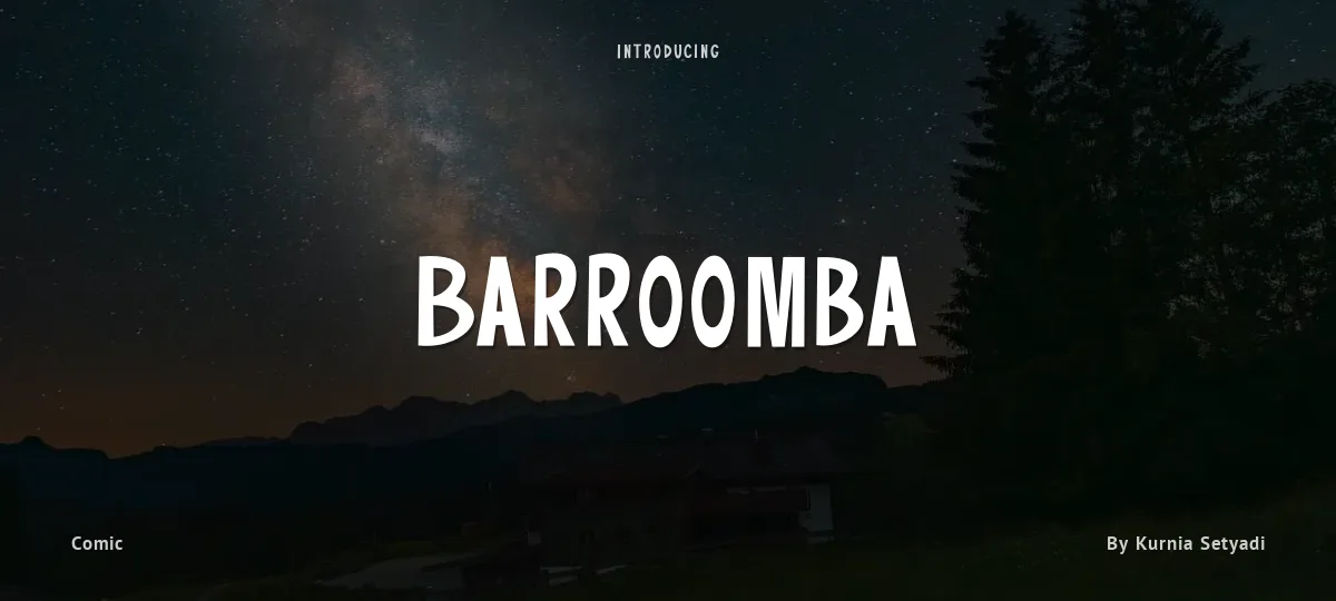 Barroomba font preview