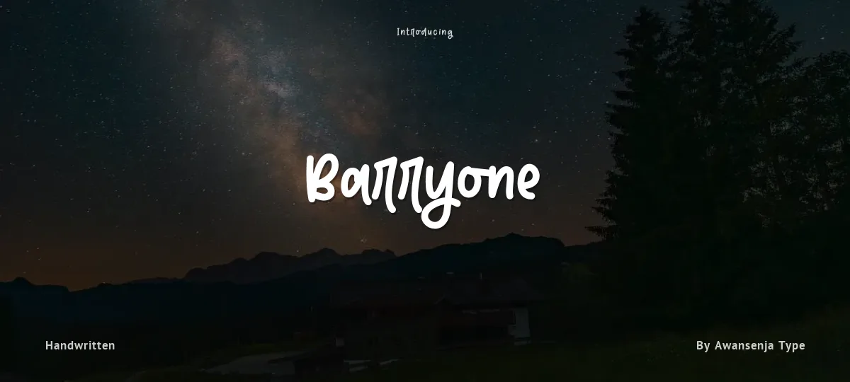Barryone font preview