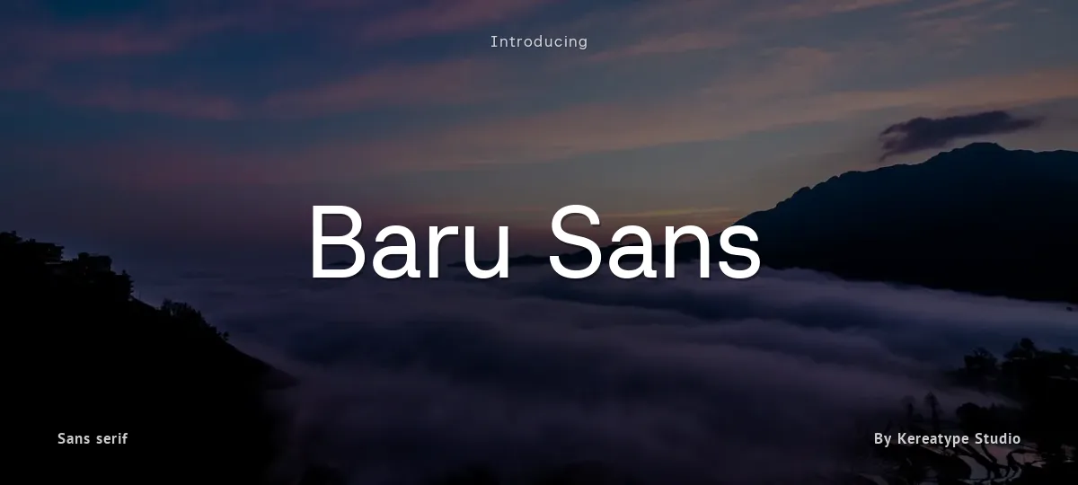 Baru Sans font preview