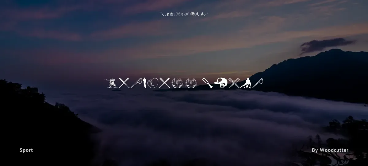 Baseball Icons font preview