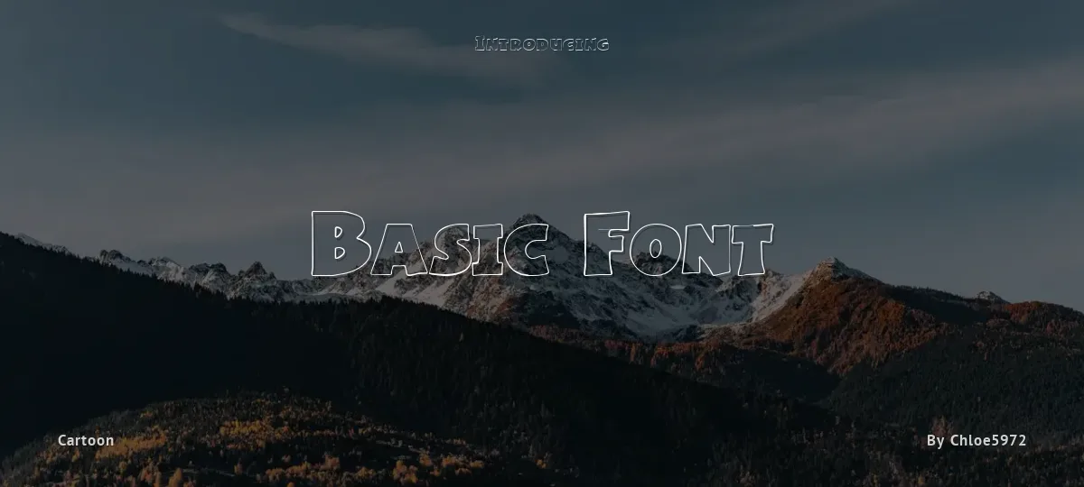 Basic Font font preview