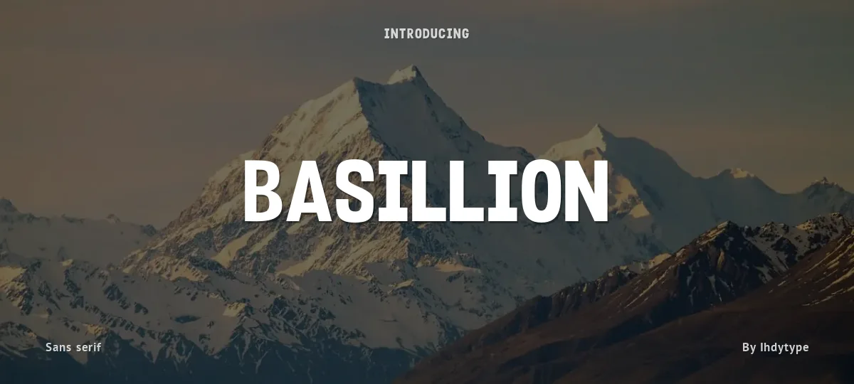Basillion font preview