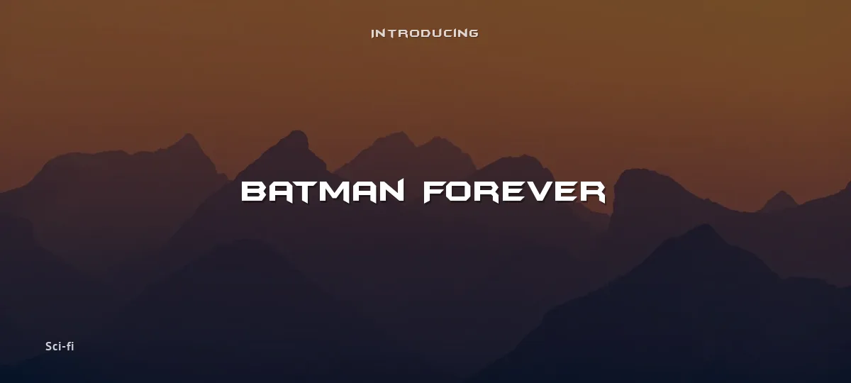 Batman Forever font preview