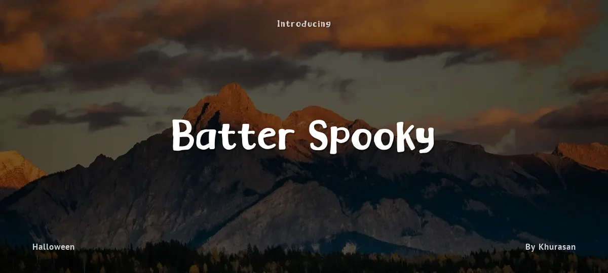 Batter Spooky font preview