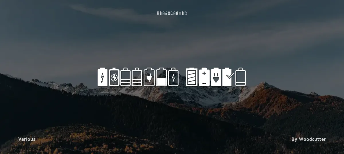 Battery Icons font preview