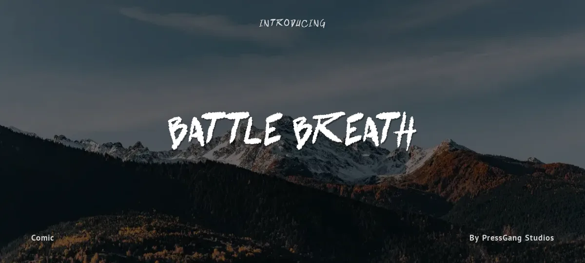 Battle Breath font preview