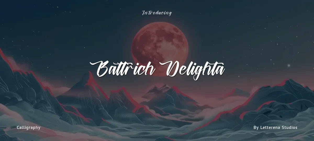 Battrich Delighta font preview