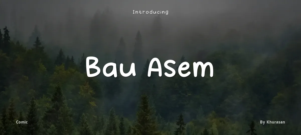 Bau Asem font preview