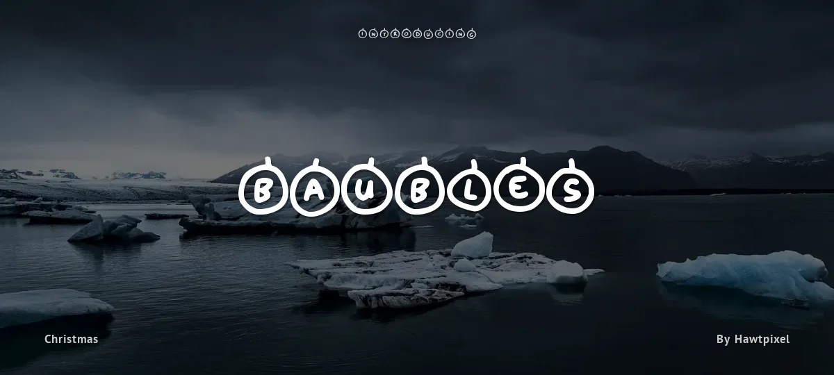Baubles font preview