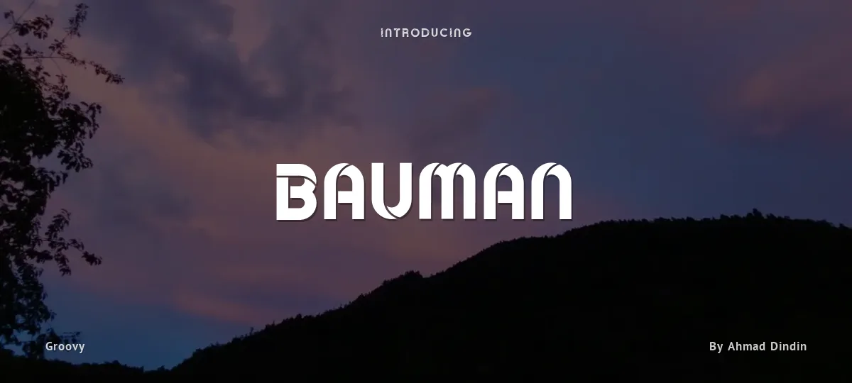 Bauman font preview