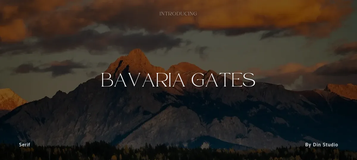 Bavaria Gates font preview