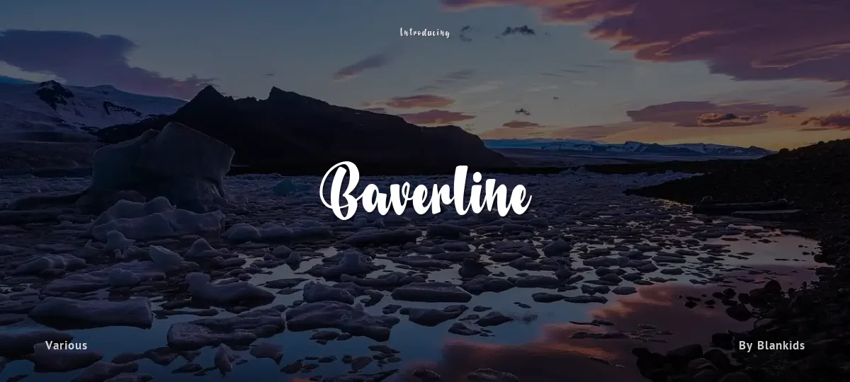 Baverline font preview