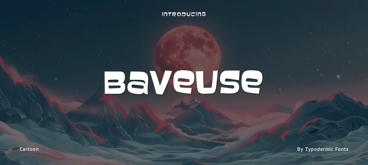 Baveuse font preview