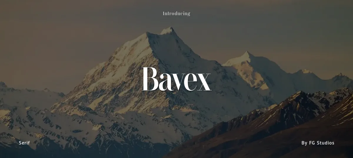 Bavex font preview