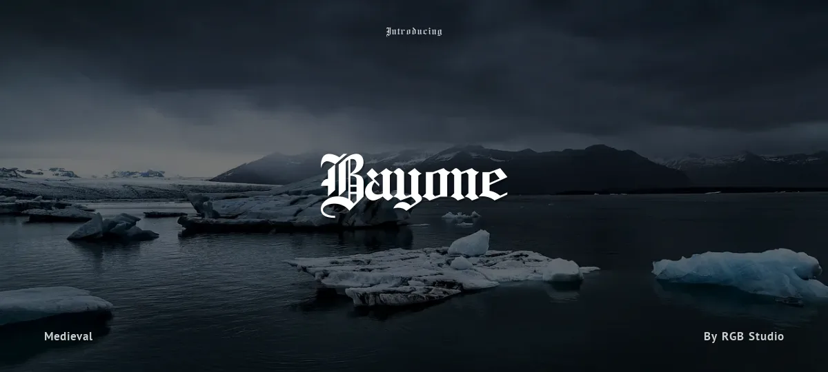 Bayone font preview