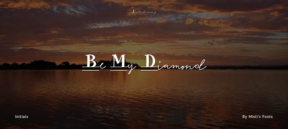 Be My Diamond font preview