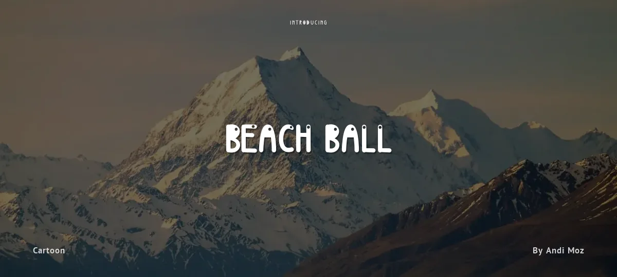 Beach Ball font preview