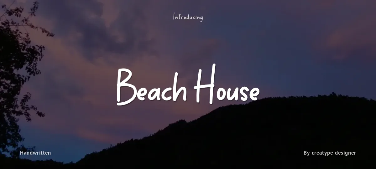 Beach House font preview