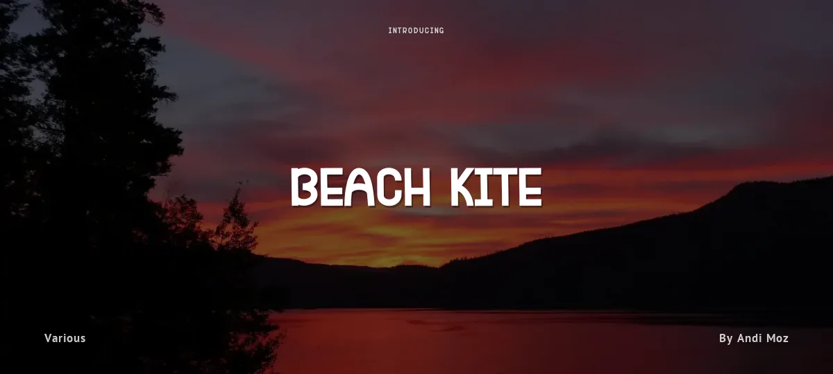 Beach Kite font preview