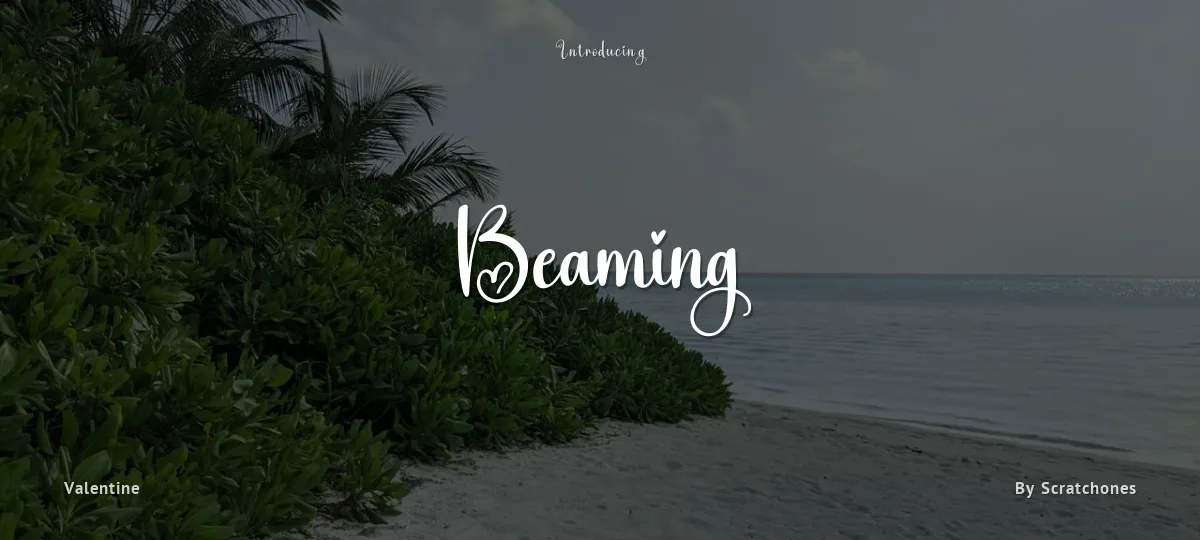 Beaming font preview