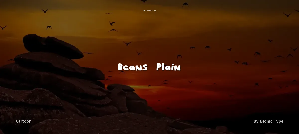 Beans Plain font preview