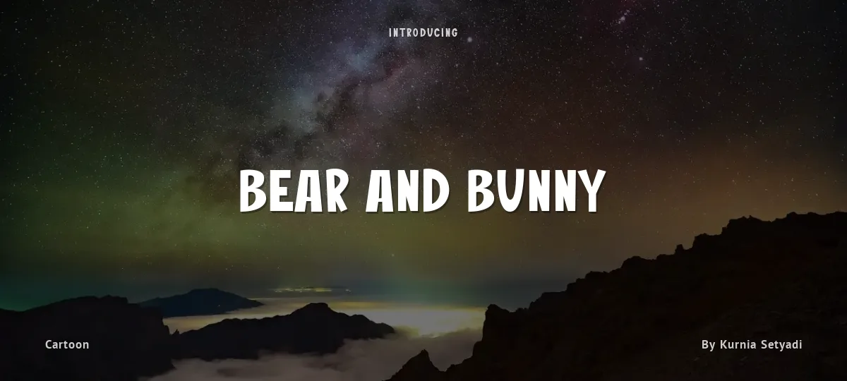 Bear And Bunny font preview