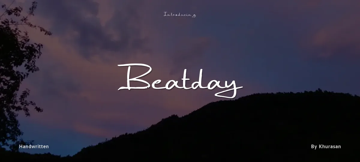 Beatday font preview