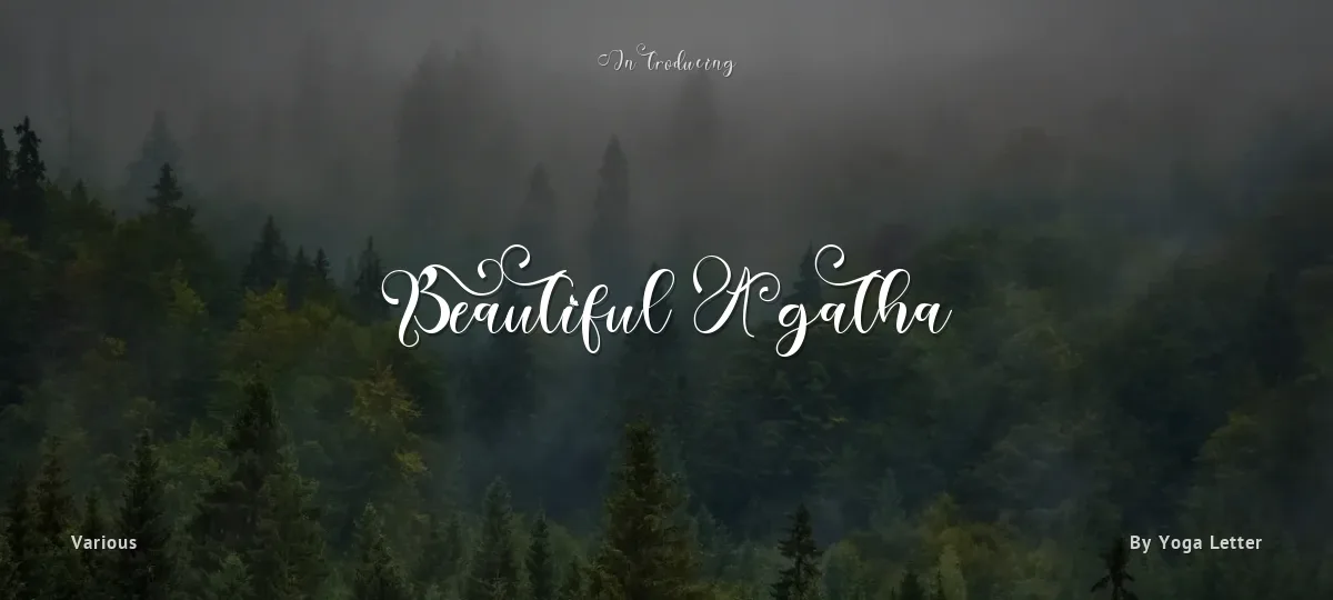 Beautiful Agatha font preview