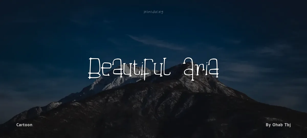 Beautiful Aria font preview